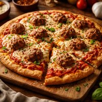 Meatball Pizza