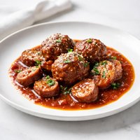 Meatballs and Sausage with Chianti Sauce