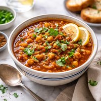 Meatless Harira a Moroccan Soup