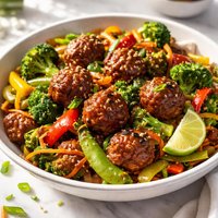 Meatless Meatball Stir Fry