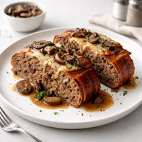 Meatloaf Bacon Mushroom Swiss Meatloaf