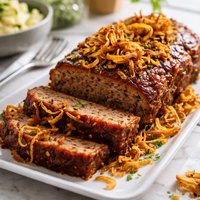 Meatloaf with Fried Onions