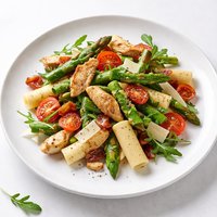 Meaty Asparagus Pasta Salad with Meat