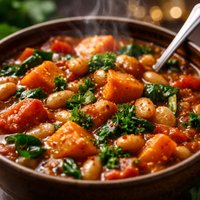 Mediterranean Bean and Sweet Potato Stew