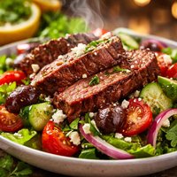 Mediterranean Beef Salad with Lemon Vinaigrette