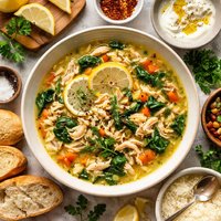 Mediterranean Chicken and Lemon Soup