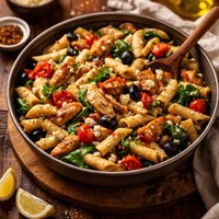 Mediterranean Chicken Pasta Toss
