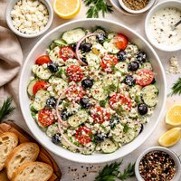 Mediterranean Creamy Cucumber Salad