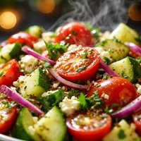 Mediterranean Cucumber Tomato Salad