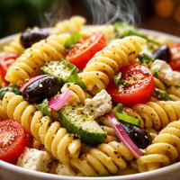 Mediterranean Fusilli Pasta Salad