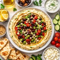Mediterranean Hummus Appetizer