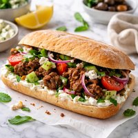 Mediterranean Lamb Sandwich