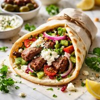 Mediterranean Lamb Wrap