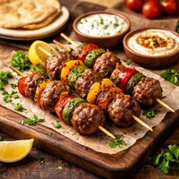 Mediterranean Meatball Skewers