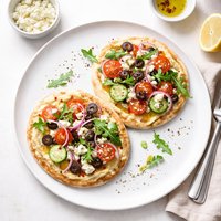 Mediterranean Pita Pizzas