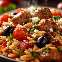 Mediterranean Pork and Orzo
