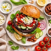 Mediterranean Portabella Burger