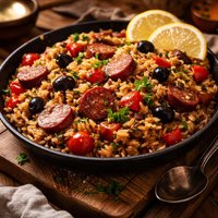 Mediterranean Rice and Sausage
