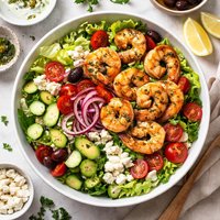 Mediterranean Salad with Shrimp