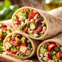 Mediterranean Salad Wraps Flat Belly Diet Recipe