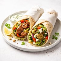 Mediterranean Sausage Wrap with Vegetarian Option