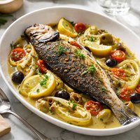 Mediterranean Sea Bass with Fennel and Pernod
