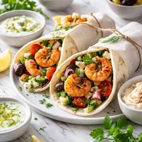 Mediterranean Shrimp Wraps