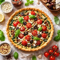 Mediterranean Spinach Quiche