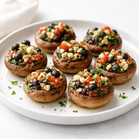 Mediterranean Stuffed Mushrooms