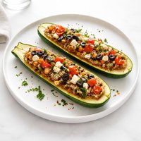 Mediterranean Stuffed Zucchini