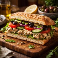 Mediterranean Tuna Sandwich