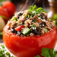 Mediterranean Tuna Stuffed Tomato