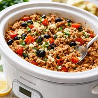 Mediterranean Turkey Rice Bake Crock Pot