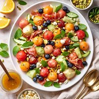 Melon Salad with Orange Honey Dressing