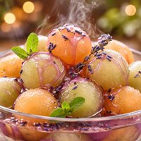 Melon with Lavender Syrup
