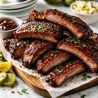 Memphis Style Hickory Smoked Beef and Pork Ribs