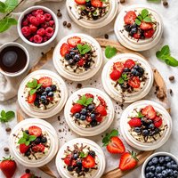 Meringue Nests with Kahlua Cheese Cake