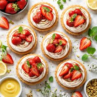Meringue Tarts with Strawberries