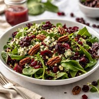 Mesclun Salad W Pecans Blue Cheese Cranberry Vinaigrette