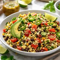 Mexican Bulgur Salad with Citrus Jalapeno Vinaigrette