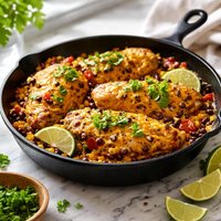 Mexican Cheddar Skillet Chicken