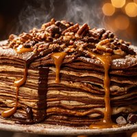 Mexican Chocolate and Dulce De Leche Crepes Torte