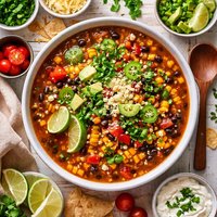 Mexican Corn and Bean Soup