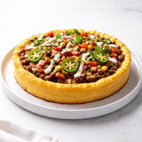 Mexican Deep Dish Pizza Cornbread Crust