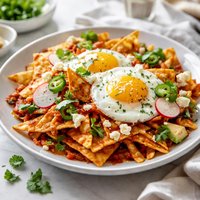 Mexican Eggs with Crispy Tortilla Slices