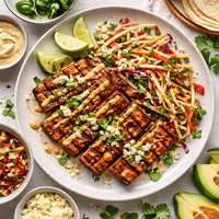 Mexican Grilled Tofu with Jicama Slaw