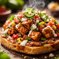 Mexican Open Faced Sandwich