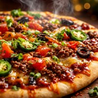 Mexican Pizza with Ranchero Sauce