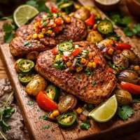 Mexican Pork Chops with Veggies 5 Ww Points