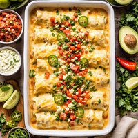 Mexican Sour Cream and Cheese Enchiladas